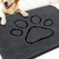 OLANLY OLANLY Ultra Absorbent Chenille Door Mat For Pets 24x16 Inches Non Slip Washable Entryway Mat Beige Paw Print Design - Animals & Pet Supplies > Pet Supplies