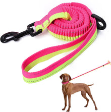 Universal Promotions Mile High Life Bungee Dog Leash For Small Dogs Elastic Stretch 3 To 5 Feet In Blue Orange Lime Pink - Animals & Pet Supplies > Pet Supplies > Pet Leashes Dog