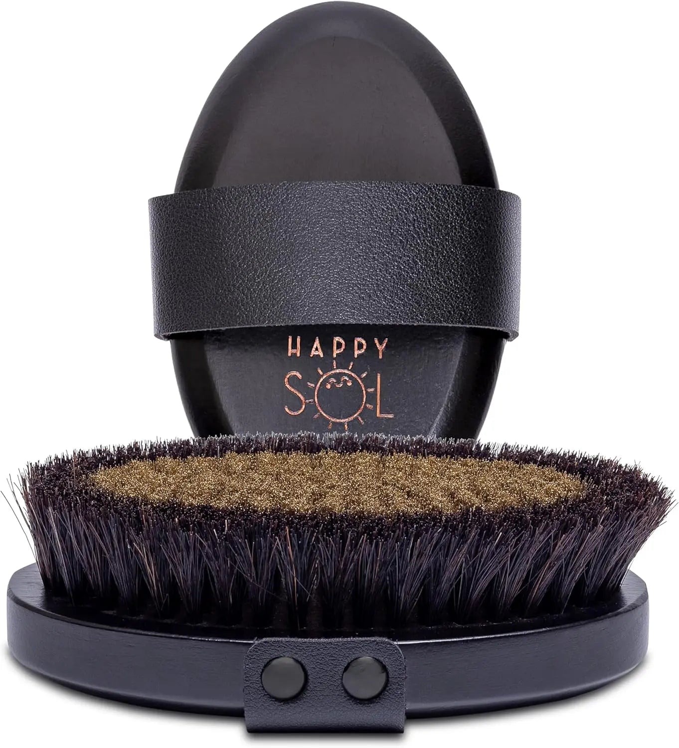 Revitalize Your Skin with the HAPPY SOL Copper Body Brush - Enhance Circulation and Achieve a Radiant Glow with Ion-Charged Copper Bristles Happy Sol