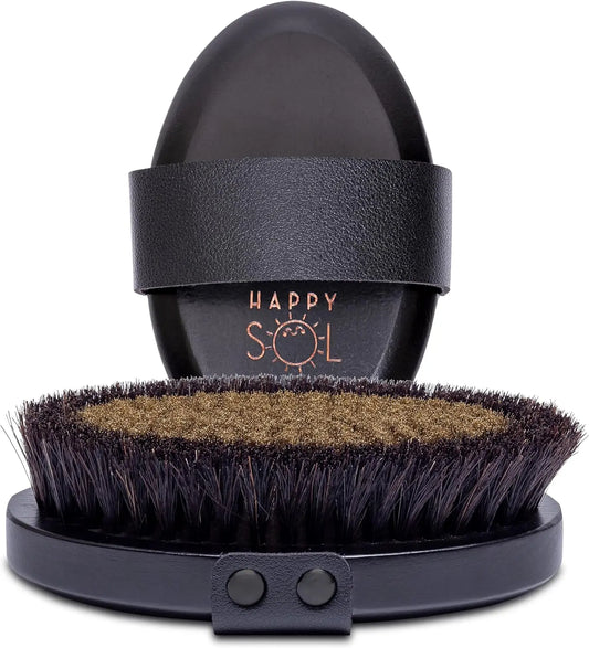 Revitalize Your Skin with the HAPPY SOL Copper Body Brush - Enhance Circulation and Achieve a Radiant Glow with Ion-Charged Copper Bristles Happy Sol