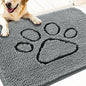 OLANLY OLANLY Ultra Absorbent Chenille Door Mat For Pets 24x16 Inches Non Slip Washable Entryway Mat Beige Paw Print Design - Animals & Pet Supplies > Pet Supplies