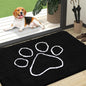 OLANLY OLANLY Ultra Absorbent Chenille Door Mat For Pets 24x16 Inches Non Slip Washable Entryway Mat Beige Paw Print Design - Animals & Pet Supplies > Pet Supplies