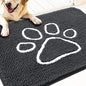 OLANLY OLANLY Ultra Absorbent Chenille Door Mat For Pets 24x16 Inches Non Slip Washable Entryway Mat Beige Paw Print Design - Animals & Pet Supplies > Pet Supplies