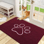 OLANLY OLANLY Ultra Absorbent Chenille Door Mat For Pets 24x16 Inches Non Slip Washable Entryway Mat Beige Paw Print Design - Animals & Pet Supplies > Pet Supplies