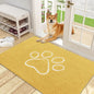 OLANLY OLANLY Ultra Absorbent Chenille Door Mat For Pets 24x16 Inches Non Slip Washable Entryway Mat Beige Paw Print Design - Animals & Pet Supplies > Pet Supplies