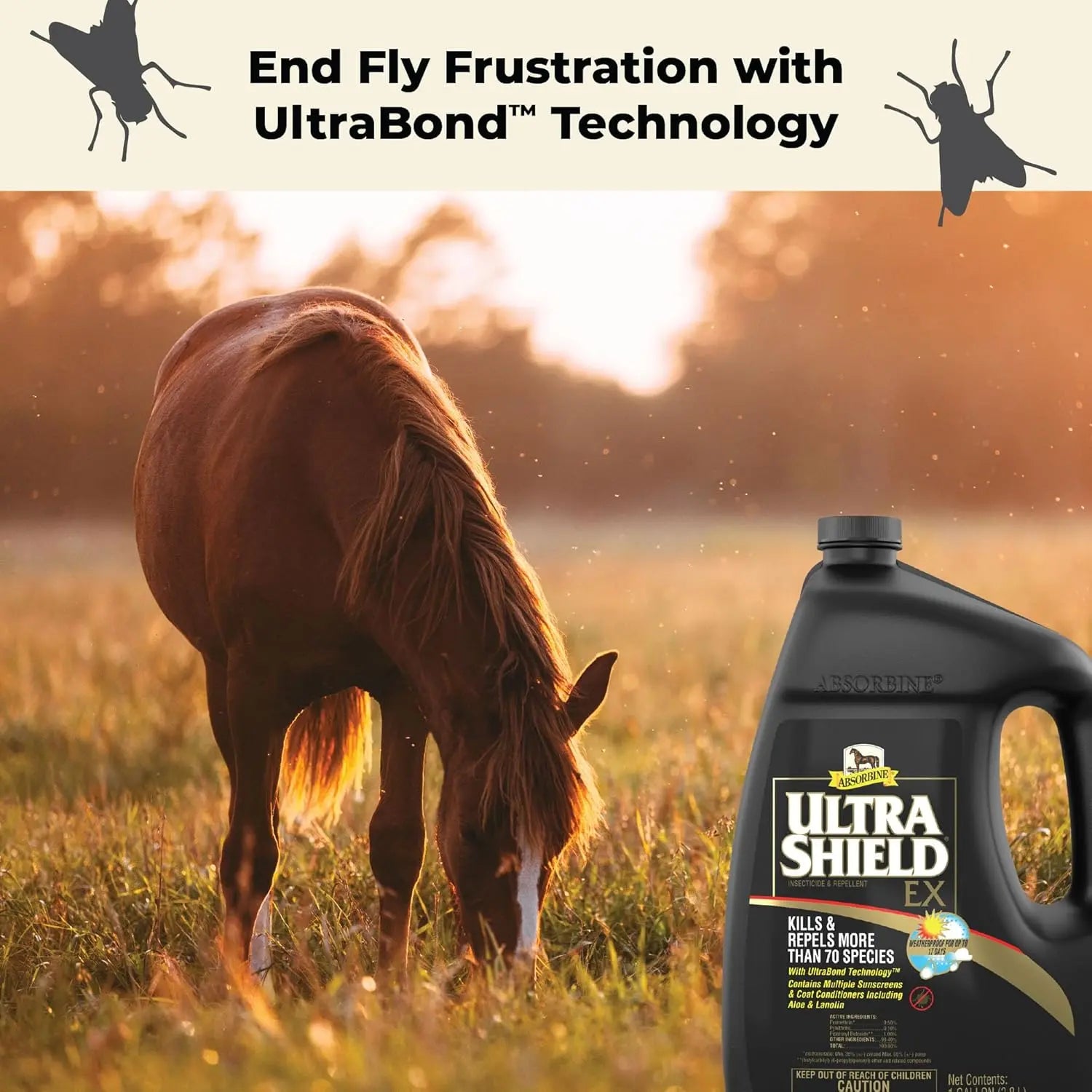 Absorbine UltraShield EX 128oz Insecticide: Advanced Fly, Mosquito, Tick, Flea, and Lice Control for Horses and Dogs W.F. YOUNG, INC.