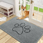 OLANLY OLANLY Ultra Absorbent Chenille Door Mat For Pets 24x16 Inches Non Slip Washable Entryway Mat Beige Paw Print Design - Animals & Pet Supplies > Pet Supplies