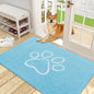 OLANLY OLANLY Ultra Absorbent Chenille Door Mat For Pets 24x16 Inches Non Slip Washable Entryway Mat Beige Paw Print Design - Animals & Pet Supplies > Pet Supplies