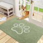 OLANLY OLANLY Ultra Absorbent Chenille Door Mat For Pets 24x16 Inches Non Slip Washable Entryway Mat Beige Paw Print Design - Animals & Pet Supplies > Pet Supplies
