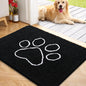 OLANLY OLANLY Ultra Absorbent Chenille Door Mat For Pets 24x16 Inches Non Slip Washable Entryway Mat Beige Paw Print Design - Animals & Pet Supplies > Pet Supplies