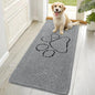 OLANLY OLANLY Ultra Absorbent Chenille Door Mat For Pets 24x16 Inches Non Slip Washable Entryway Mat Beige Paw Print Design - Animals & Pet Supplies > Pet Supplies