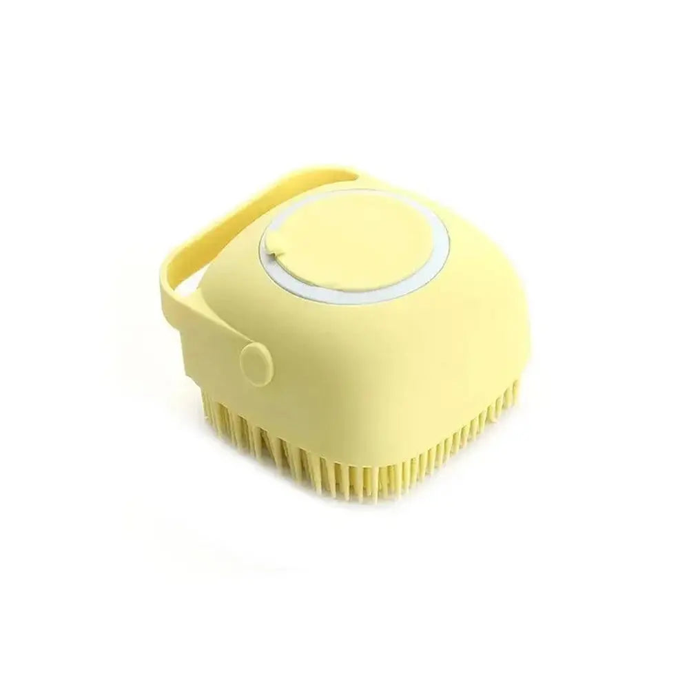Does not apply Soft Silicone Pet Bathing Brush And Massager With Shampoo Dispenser For Easy Grooming And Skin Massage - Animals & Pet Supplies > Pet Supplies > Pet Grooming Supplies > Pet Combs & Brushes > Brushes Dog