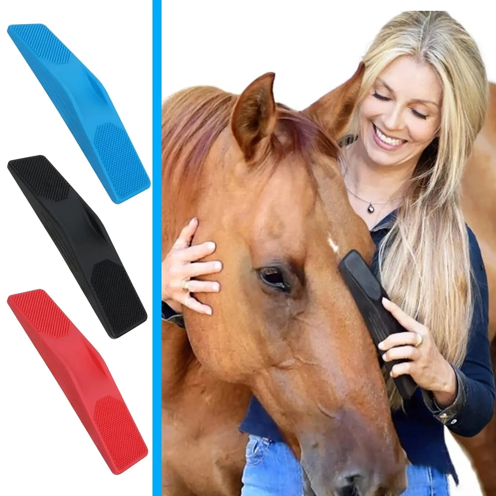 Gosuguu Six In One Horse And Dog Grooming Brush With Massage Hair Removal Deshedding And Bathing Tool For Pets - Sporting Goods > Outdoor Recreation > Equestrian > Horse Care > Horse Grooming > Horse Grooming Combs, Brushes & Mitts Equine