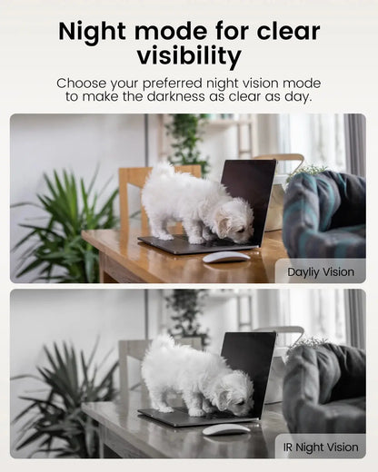 Vimtag 5G And 2.4G Indoor Security Camera For Home 2.5K 4MP Pet Camera With App For Dogs Cats 8X Zoom - Cameras & Optics > Cameras > Surveillance Cameras Other
