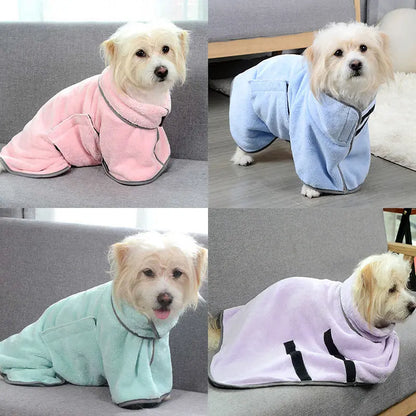 Excel Pets Microfiber Quick Drying Towel And Bathrobe For Pets After Bath Care Absorbent Cozy Coat Dryer - Animals & Pet Supplies > Pet Supplies > Pet Grooming Supplies Dog