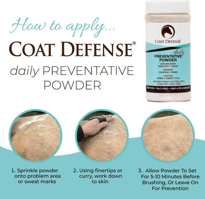 Horsepowder, Inc. Coat Defense Daily Powder For Horses Natural Waterless Grooming Powder To Clean Deodorize And Shine Coat Mane And Tail - Sporting Goods > Outdoor Recreation > Equestrian > Horse Care > Horse Grooming Equine
