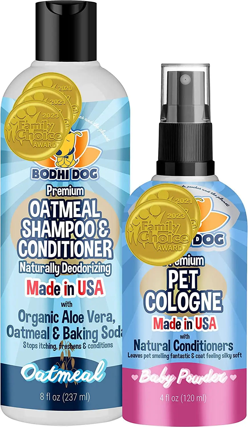 Bodhi Dog Natural Dog Cologne - Refreshing Baby Powder Scented Deodorizing Spray & Conditioner for Dogs and Cats - Safe, Gentle Formula for All Pets - 4 Fl Oz Made in USA Bodhi Dog