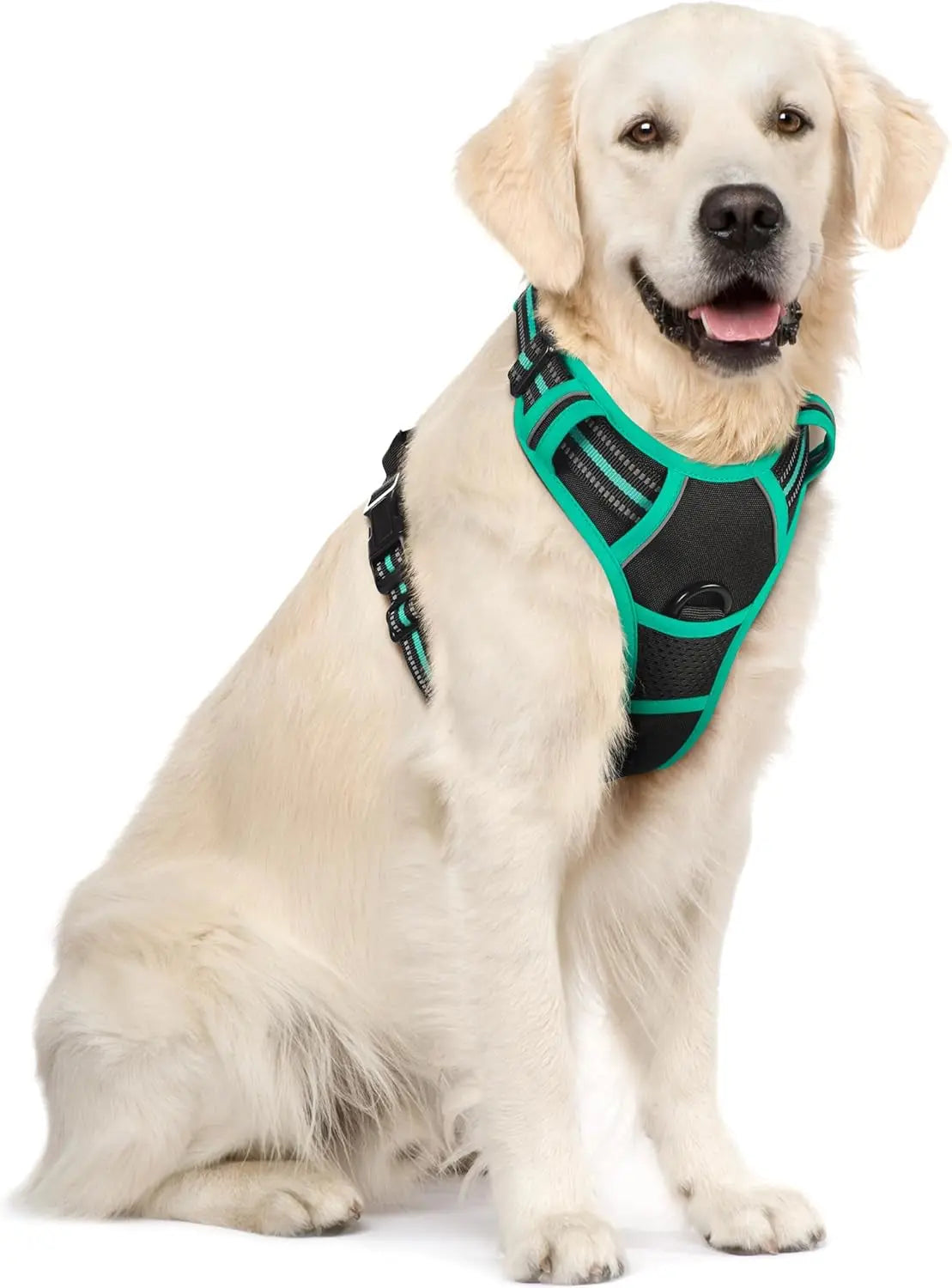 GLOBEGOU CO.,LTD Rabbitgoo Large Dog Harness No Pull Adjustable Soft Padded Vest Reflective Oxford Material Red Plaid Dual Leash Clips - Animals & Pet Supplies > Pet Supplies > Pet Collars & Harnesses Dog