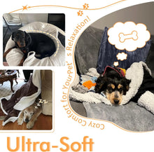 Excel Pets Ultra Soft Sherpa Large Dog Blanket Reversible Plush Micro Fleece And Sherpa For Cozy Warmth - Animals & Pet Supplies > Pet Supplies > Pet Bed Accessories Dog