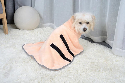 Excel Pets Microfiber Quick Drying Towel And Bathrobe For Pets After Bath Care Absorbent Cozy Coat Dryer - Animals & Pet Supplies > Pet Supplies > Pet Grooming Supplies Dog