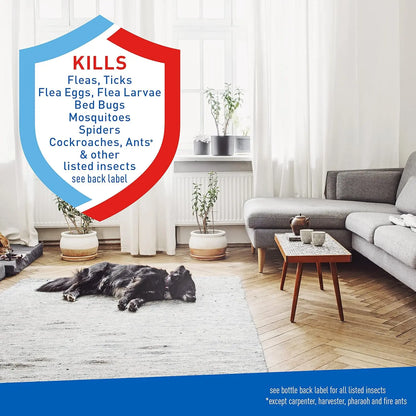 Adams Adams Flea and Tick Home Spray With Precor Kills Fleas Eggs Ticks Bed Bugs and More 24 Fl Oz - Home & Garden > Household Supplies > Pest Control > Pesticides > Miticides cat