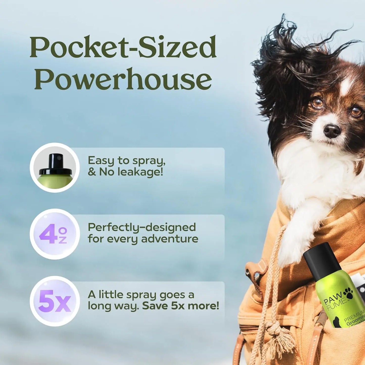 PAWFUME Detangling Dog Grooming Spray, Royal Lavender, 1-Pack – Keeps Pups Fresh All Day – Hypoallergenic, Alcohol-Free, Detangling & Moisturizing – Salon-Quality Dog Necessities for Coat & Fur Care Excel Pets