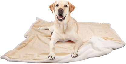 Excel Pets Ultra Soft Sherpa Large Dog Blanket Reversible Plush Micro Fleece And Sherpa For Cozy Warmth - Animals & Pet Supplies > Pet Supplies > Pet Bed Accessories Dog