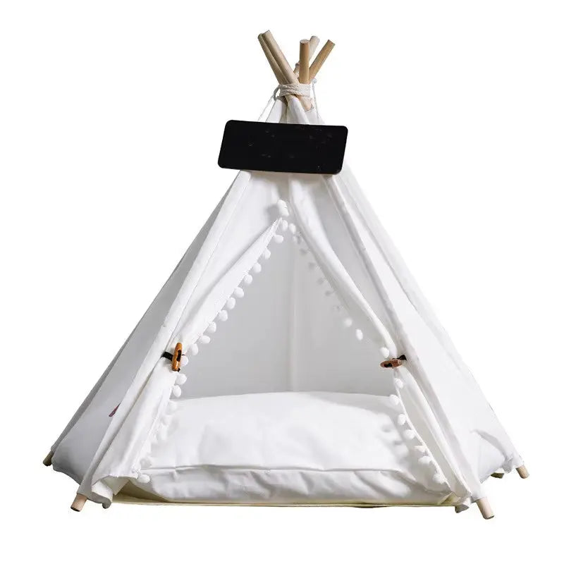 Stylish pet tent hideaway teepee with soft cushion for cats and small dogs indoor and outdoor use