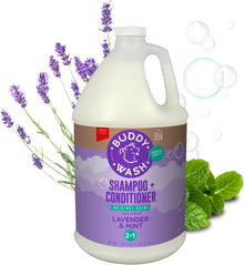 Excel Pets Buddy Wash Lavender And Mint Dog Shampoo And Conditioner Two In One Gentle Formula Calming Scent - Animals & Pet Supplies > Pet Supplies > Pet Grooming Supplies > Pet Shampoo & Conditioner Dog