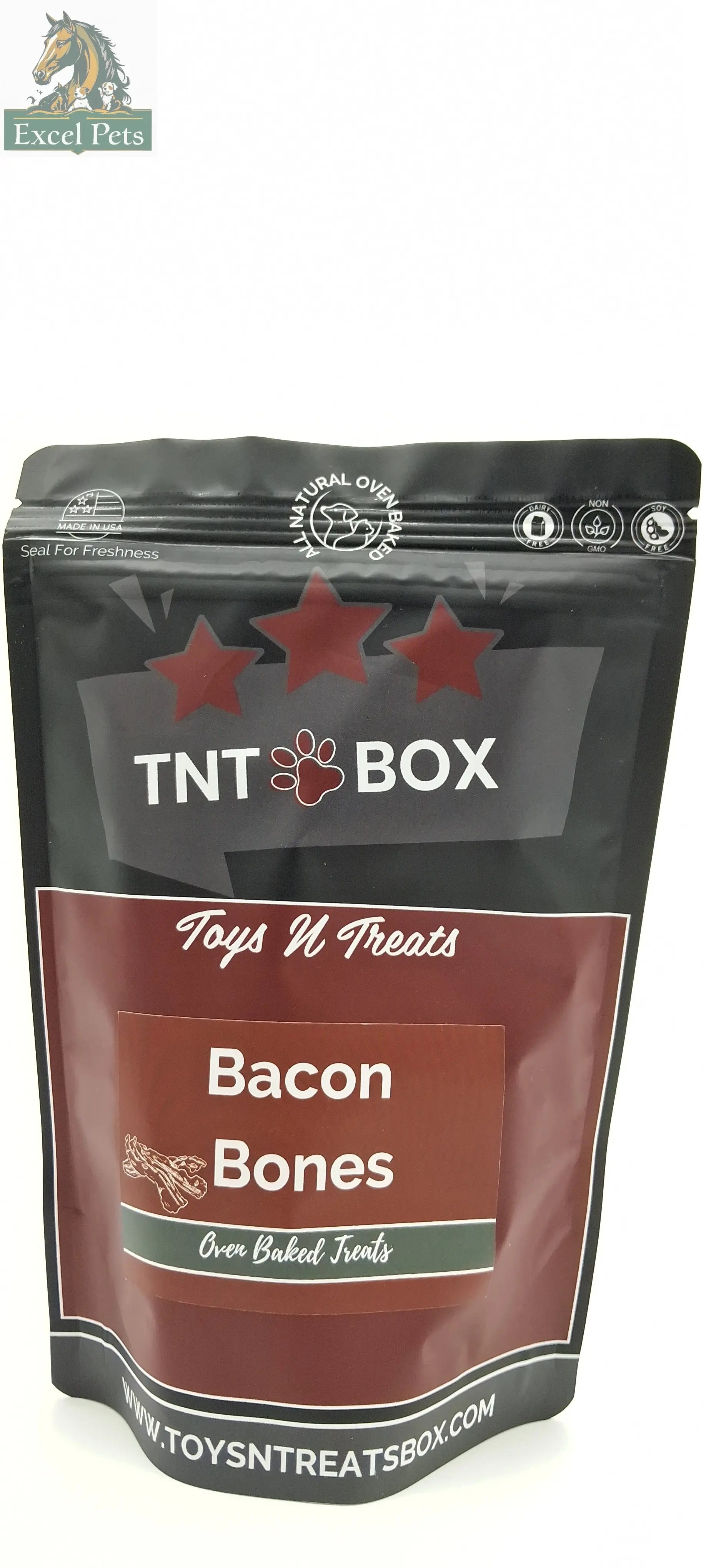 Bacon Bones Dog Treats - All Natural Oven Baked-1