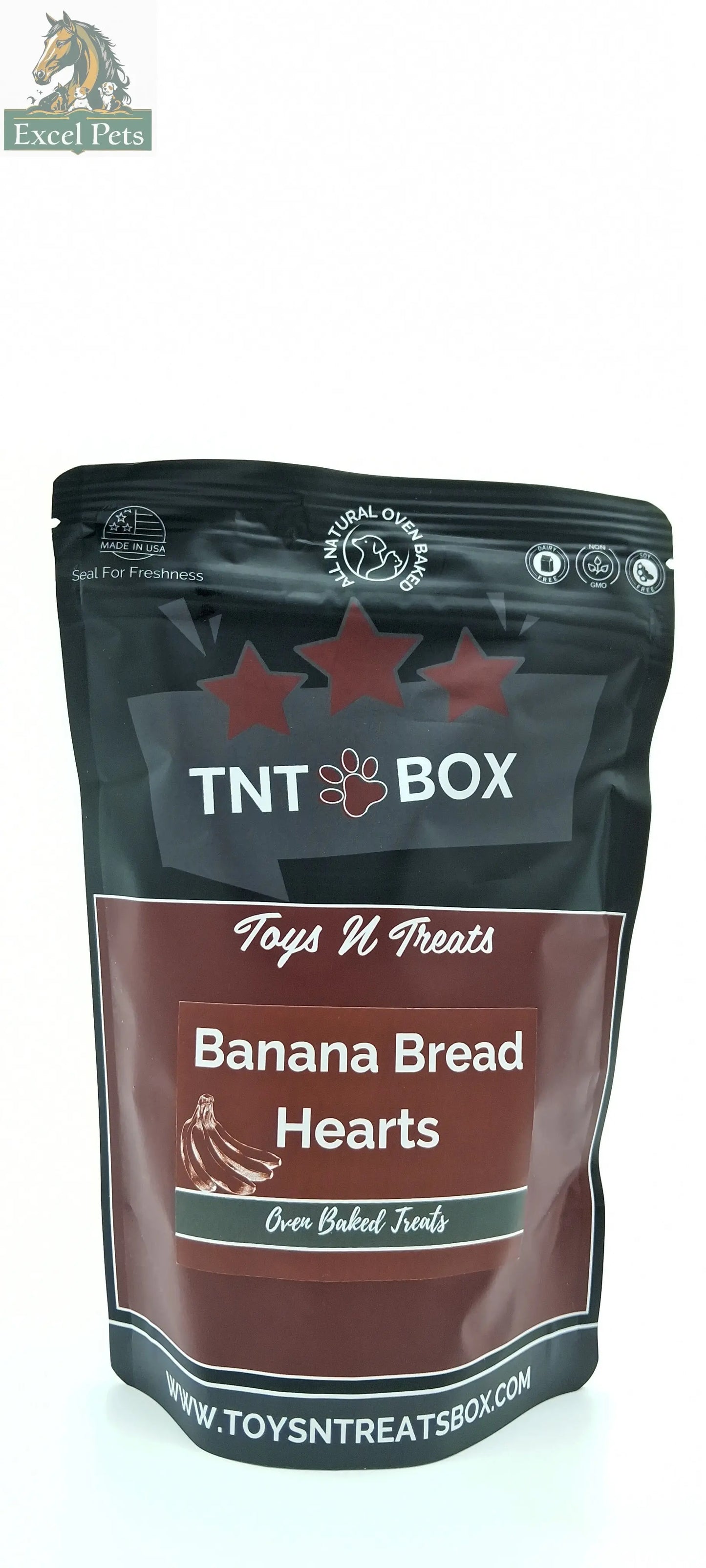 Banana Bread Hearts Dog Treats - All Natural Oven Baked-1