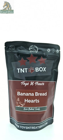 Banana Bread Hearts Dog Treats - All Natural Oven Baked-1