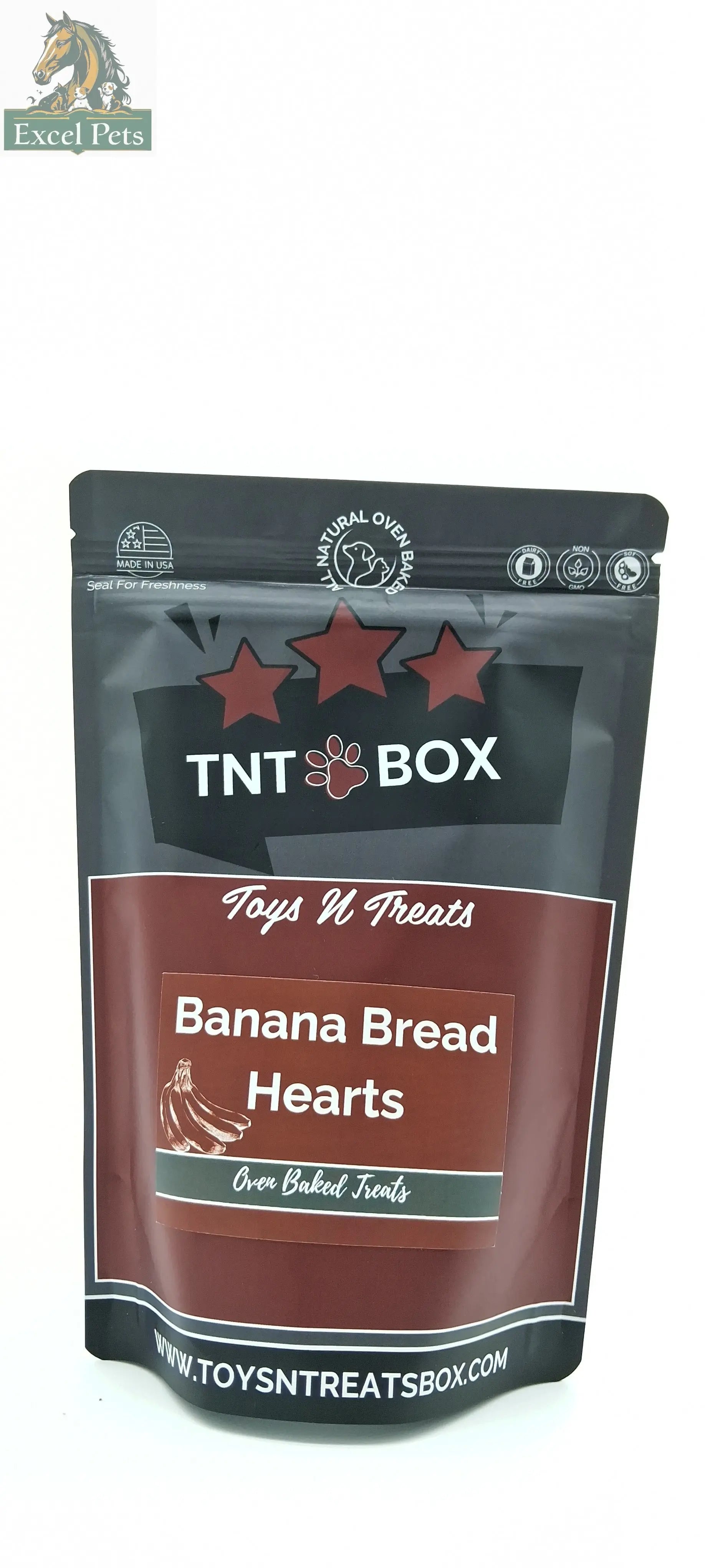 Banana Bread Hearts Dog Treats - All Natural Oven Baked-3