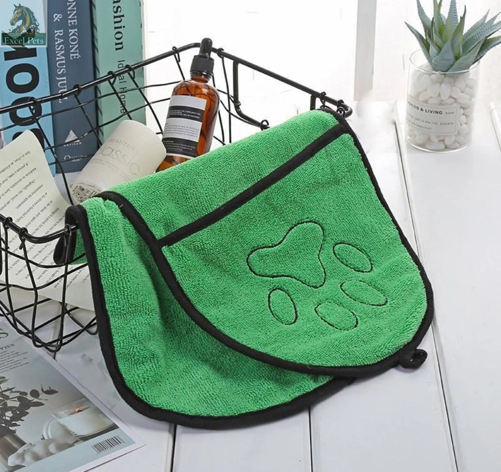 BeNat Pets. Dog Bath Towel Double Drop Pocket Design - Excel Pets