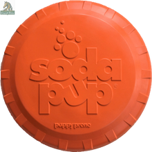 Bottle Top Flyer Rubber Frisbee for Dogs | Orange | Vet Approved | USA Made SodaPup/True Dogs, LLC