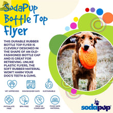 Bottle Top Flyer Rubber Frisbee for Dogs | Orange | Vet Approved | USA Made SodaPup/True Dogs, LLC