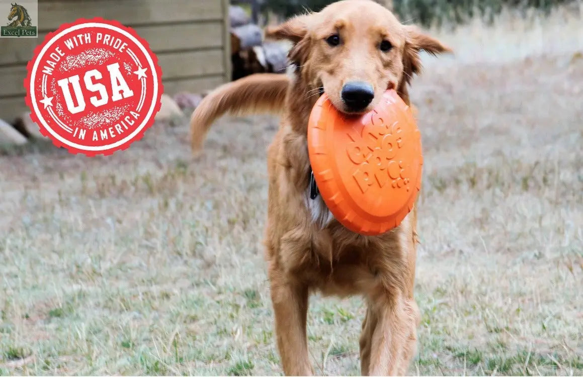 Bottle Top Flyer Rubber Frisbee for Dogs | Orange | Vet Approved | USA Made SodaPup/True Dogs, LLC