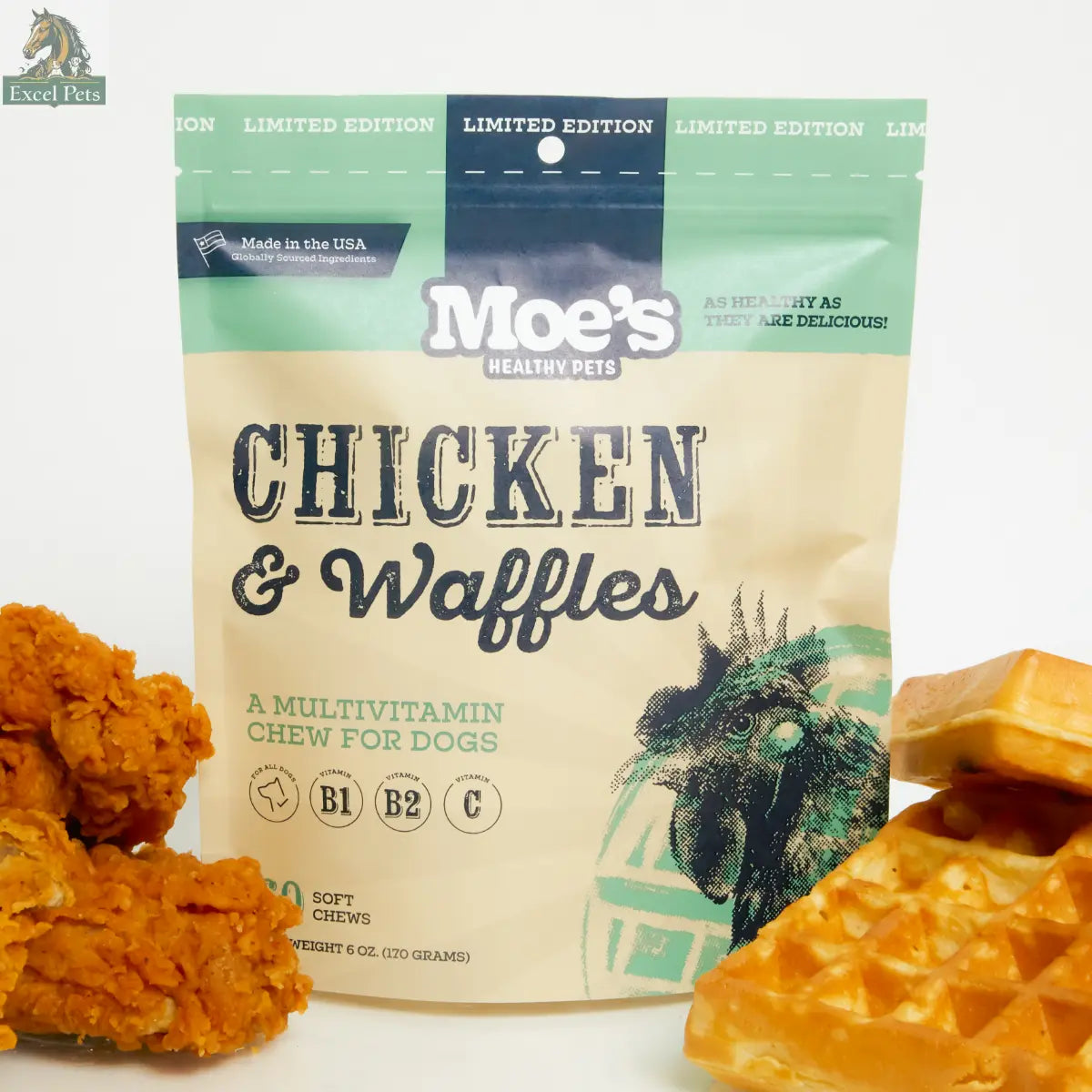 Chicken and Waffles Chews Moe's Healthy Pets
