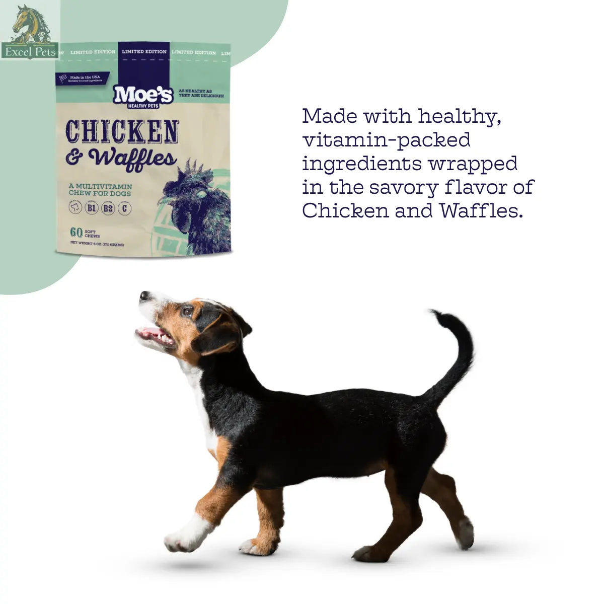 Chicken and Waffles Chews Moe's Healthy Pets