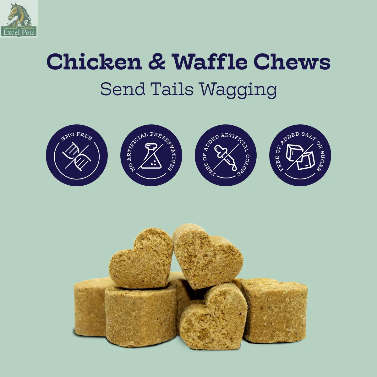 Chicken and Waffles Chews Moe's Healthy Pets