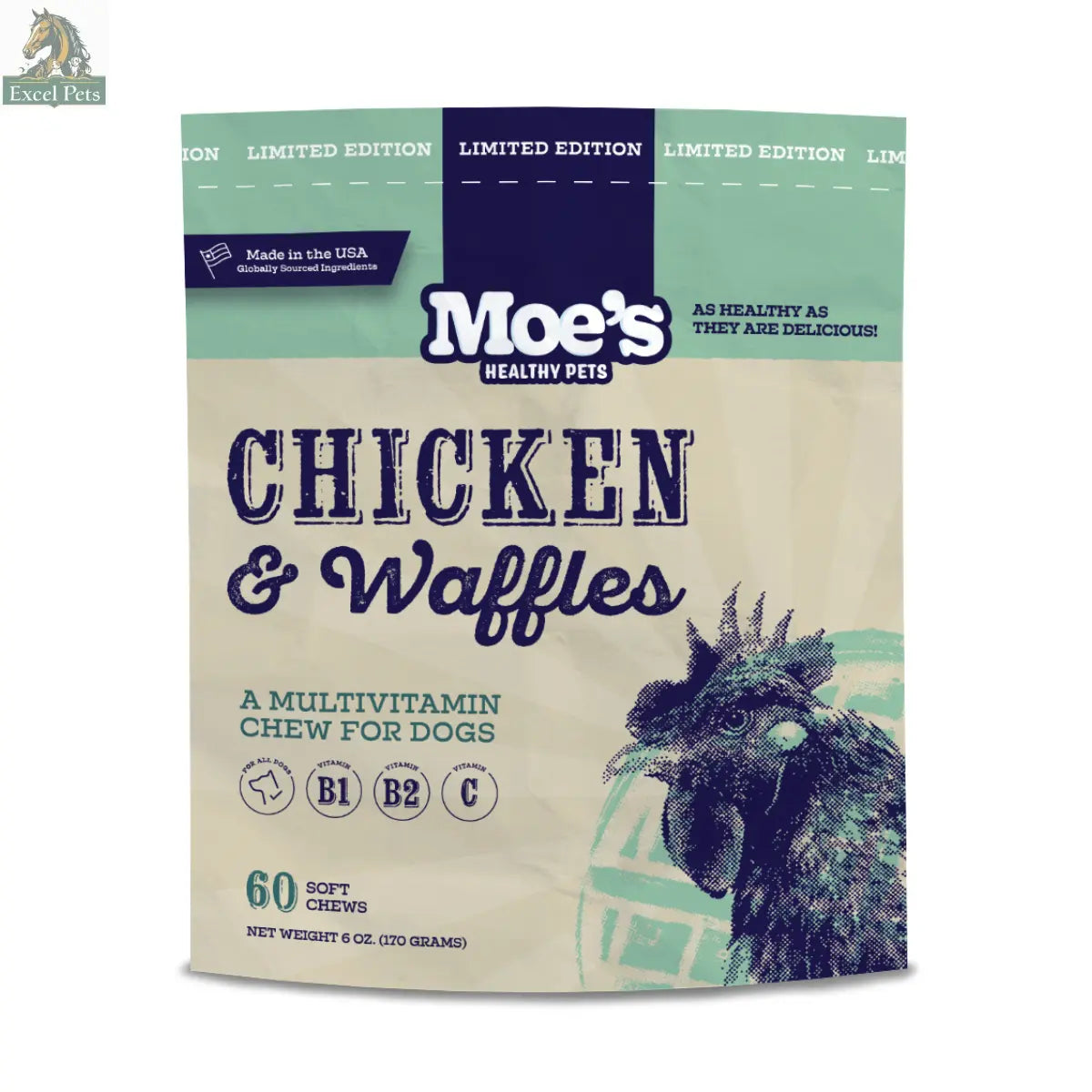 Chicken and Waffles Chews Moe's Healthy Pets