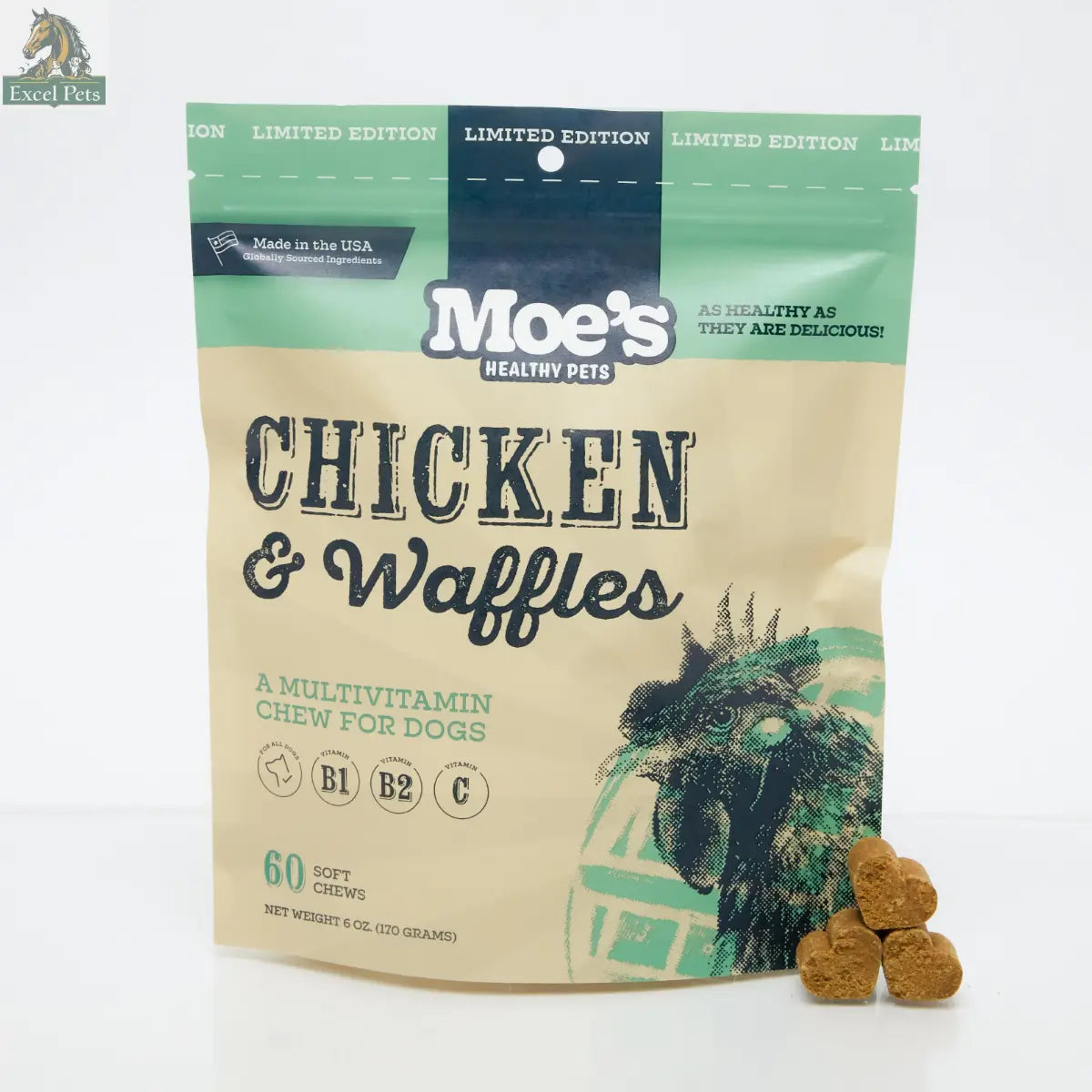 Chicken and Waffles Chews Moe's Healthy Pets