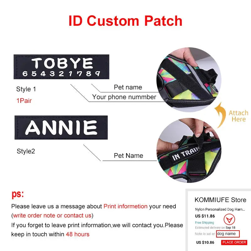 KOMMILIFE Nylon Adjustable Dog Harness Excel Pets