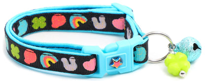 Pugs2Persians Cereal Marshmallows Breakaway Cat Collar Handcrafted With Reinforced Cotton And Contoured Hardware Soft And Machine Washable - Animals & Pet Supplies > Pet Supplies > Pet Collars & Harnesses > Breakaway & Safety Collars Cat Collar