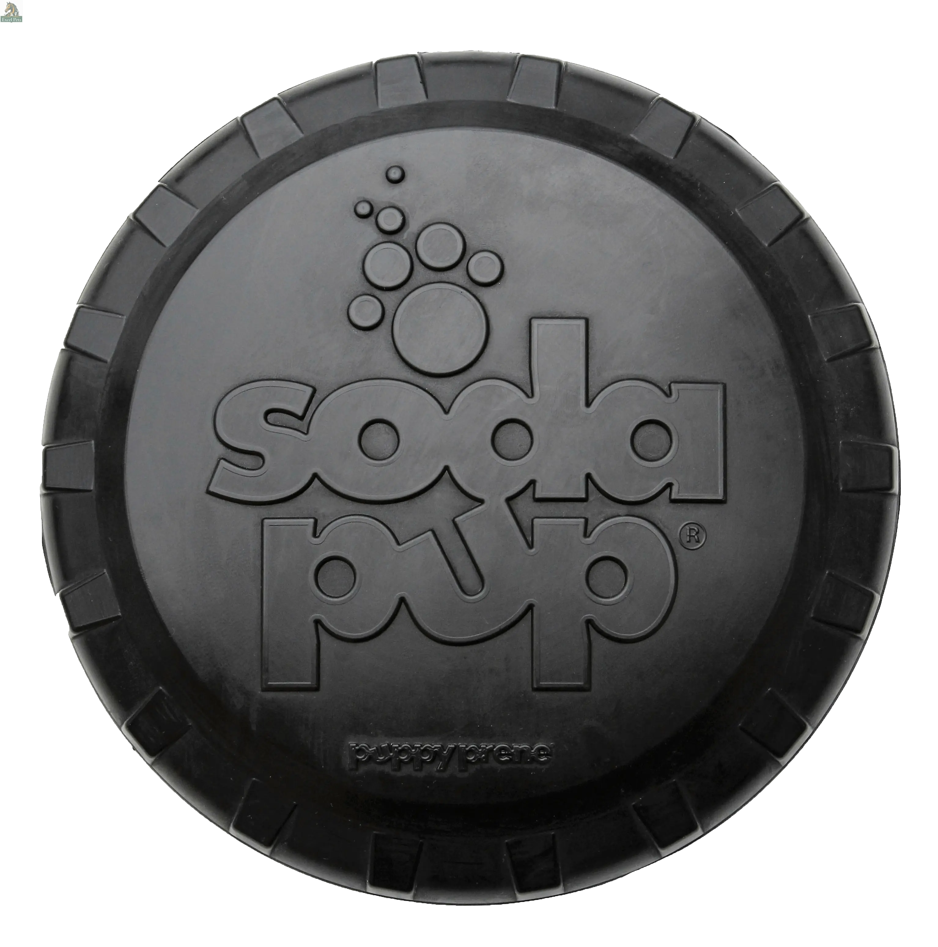 Magnum Bottle Top Flyer Rubber Frisbee for Heavy Chewers | Large | USA Made SodaPup/True Dogs, LLC