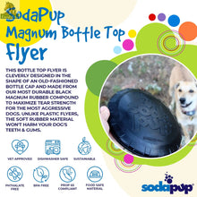 Magnum Bottle Top Flyer Rubber Frisbee for Heavy Chewers | Large | USA Made SodaPup/True Dogs, LLC