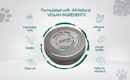 BeNat BeNat Pets Furry Pet Balm 0.9 Oz All Natural Moisturizer For Dogs Paw Pads And Snouts Soothing Relief - Animals & Pet Supplies > Pet Supplies > Dog Supplies pet balm