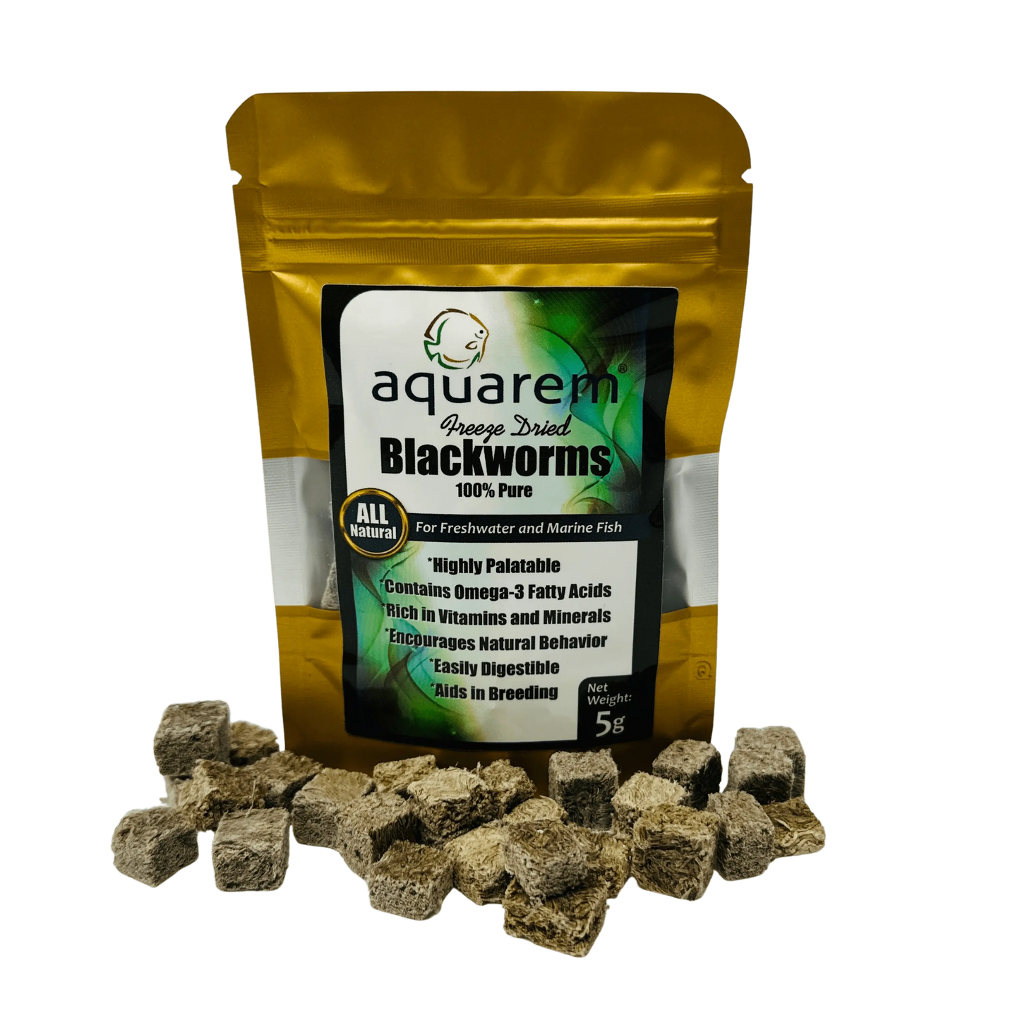 Premium Freeze Dried Blackworms - All Natural Super Cichlids