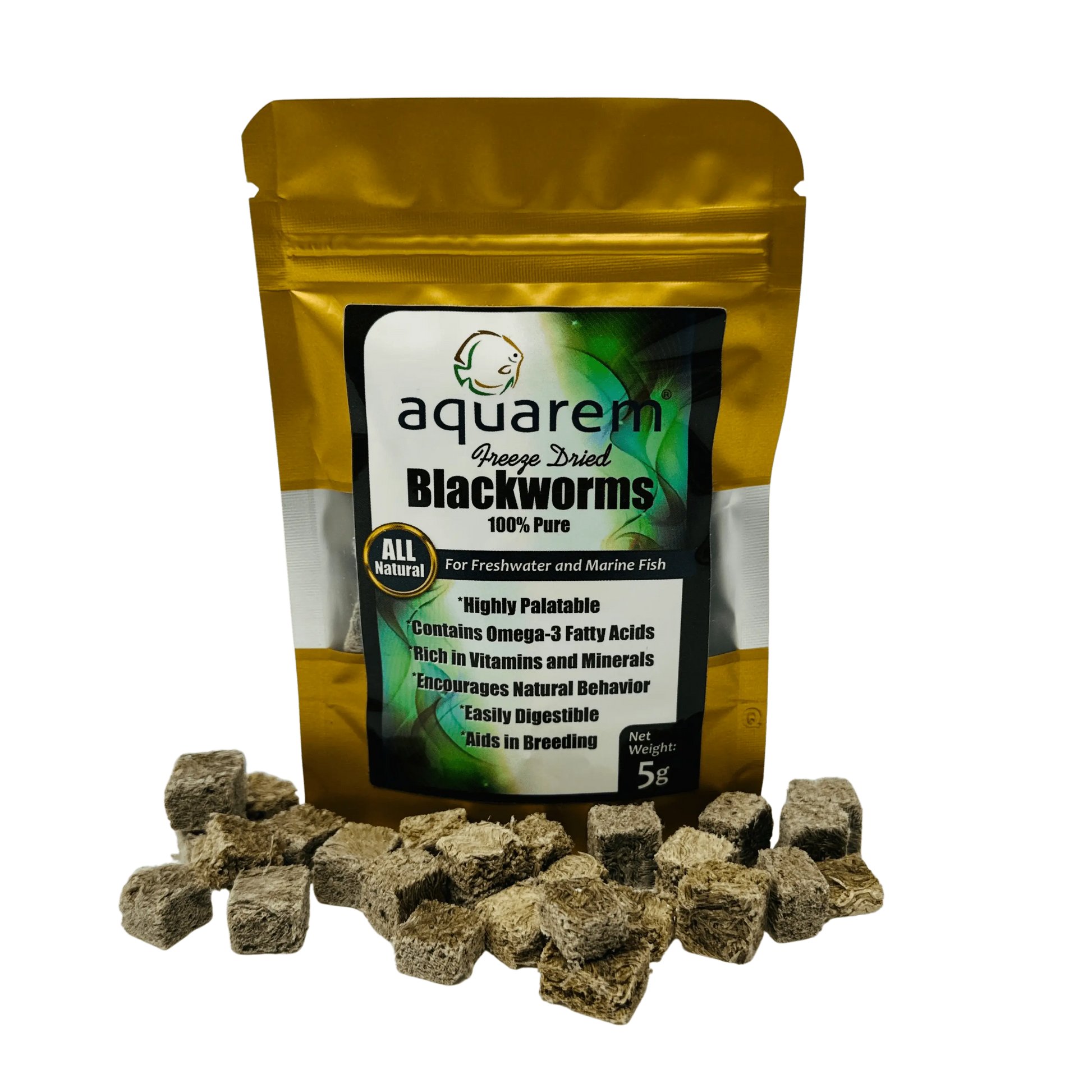Premium Freeze Dried Blackworms - All Natural Super Cichlids