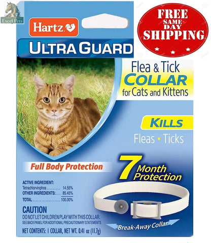 Protect Your Feline Friend with Hartz Ultraguard Flea & Tick Collar - Fresh Scented & Long-Lasting Protection for Cats & Kittens MJ's Pet Closet
